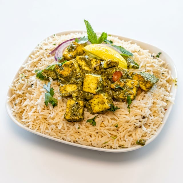 Pacchimirchi Paneer Pulao.